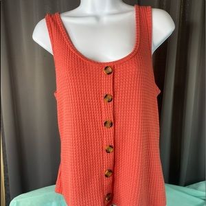 Orange self esteem large tank top